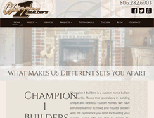 Tablet Screenshot of champion1builders.com